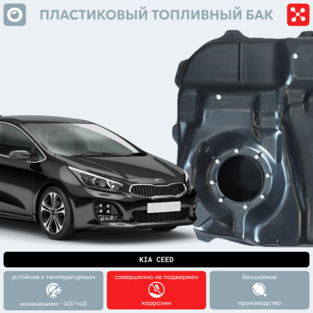 Пластиковый бензобак Kia Ceed (BP) - 53 л.